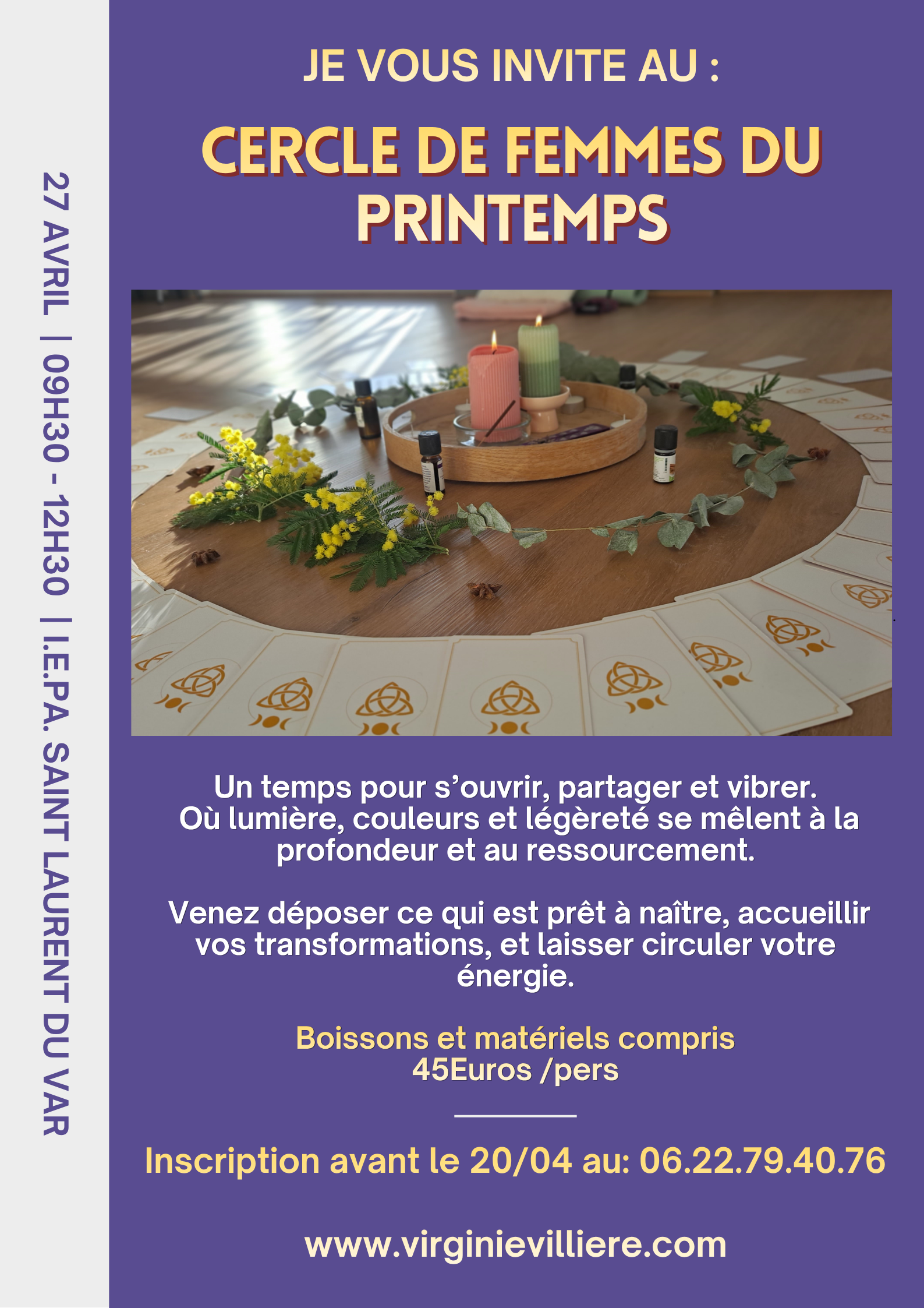 CERCLE DE FEMMES SUR LE PRINTEMPS VIRGINIE VILLIERE